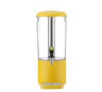HENDI Dispenser per succhi UNIQ, 8L, giallo | ABS, PP e acciaio inox, 318x216x(H)532mm, altezza max. bicchiere 120mm, vaschetta raccogligocce magnetica