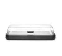 HENDI Espositore buffet refrigerante UNIQ GN 1/1, Nero | Base in PP, coperchio sollevabile in ABS, vaschetta GN 1/1 in acciaio inox, accumulatore di freddo, 593x389x(H)147mm