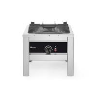 HENDI Fornello a Gas Professionale Hokker per Uso Interno, con Termocoppia e Accensione Elettronica, Compatibile con Gas Propano e Butano, 6,7kW, 425x425x(H)400mm, Acciaio Inox