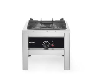 HENDI Fornello a Gas Professionale Hokker per Uso Interno, con Termocoppia e Accensione Elettronica, Compatibile con Gas Propano e Butano, 6,7kW, 425x425x(H)400mm, Acciaio Inox