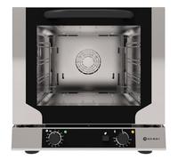 HENDI Forno a convezione con umidificazione manuale, comandi analogici, 4 teglie 429x345 mm, 100-260°C, 220V, 3100W, 590x709x(H)589mm, inox