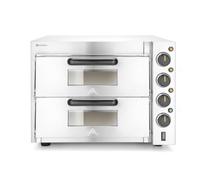 HENDI Forno pizza sovrapposto 3000W, Argento, 50/350˚C, 230V/3000W, 580x560x(H)435mm