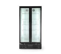 HENDI Frigorifero per bevande Arktic, armadio refrigerato verticale da bar, 2 porte, 384L, 0-10°C, 220V, 365W, 900x530x(H) 1820mm, acciaio verniciato a polvere nero