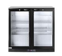 HENDI Frigorifero Sotto Banco Arktic per Bar, Banco Frigo Compatto per Bevande con 2 Porte, 198L, 0-10°C, Armadio Refrigerato per Bottiglie, 220V, 160W, 900x530x865mm, Acciaio Preverniciato
