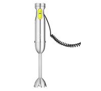 HENDI Frullatore ad immersione, asta frullatore: 225mm, velocità regolabile: 8500 a 16500g/min, processa fino a 3L, frullatore a mano, mixer ad immersione, ø65x(H)425mm, 220V/1000W, inox, ABS