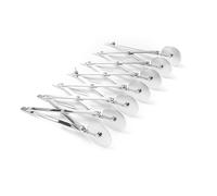 HENDI Jan-Taglierine, 7 ruote, larghezza di taglio regolabile da 13 a 125 mm, taglierina per impastare, rotella per pizza, 222 x 80 x 55 mm, in acciaio inox