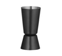 HENDI Jigger Cocktail doppio 25/35 ml, BarUp, misurino per bevande da barista professionale, dosatore per bar, barman, ø40 x (H)75 mm, acciaio inox con rivestimento in polvere nera