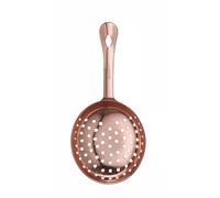 HENDI Julep Strainer, BarUp, colino filtro da cocktail, cucchiaio forato da bar, barman, 160x75mm, acciaio inox placcato rame