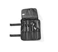 HENDI Kit di placcatura da Chef, set di strumenti per placcare e decorare, 6 pezzi: pinzette, cucchiai, spatola, custodia inclusa, in acciaio inossidabile con rivestimento PVD nero, poliestere, PP