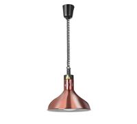 HENDI Lampada Calda Campana Regolabile Infrarossi Rame | Per mantenere caldi cibi, ponte termico, scaldavivande, attacco E27, 230 V/250 W, diametro 295 x altezza 207 mm, alluminio