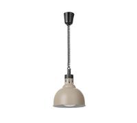 HENDI Lampada Calda Cupola Regolabile Infrarossi Beige | Per mantenere caldi cibi, ponte termico, scaldavivande, attacco E27, 230 V/250 W, diametro 250 x altezza 207 mm