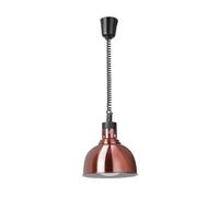 HENDI Lampada Calda Cupola Regolabile Infrarossi Rame | Per mantenere caldi cibi, ponte termico, scaldavivande, attacco E27, 230 V/250 W, diametro 250 x altezza 207 mm, alluminio