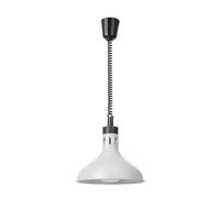HENDI LAMPADA CALORE A CAMPANA REGOLABILE INCLUSA LAMPADA INFRAROSSI BIANCA | Per mantenere caldi cibi, ponte termico, scaldavivande, attacco E27, 230 V/250 W, diametro 295 x altezza 207 mm