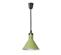 HENDI Lampada termica conica, con lampada a infrarossi infrangibile, regolabile in altezza, per mantenere cibi caldi, ponti, scaldabagno, attacco E27, 230 V/250 W, ø275 x 250 mm, alluminio, verde