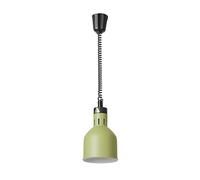 HENDI Lampada termica regolabile in altezza, cilindrica, lampada da cucina per riscaldare gli alimenti, lampada a infrarossi, 230V, 250W, ø175x(H)250mm, alluminio verde