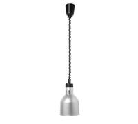 HENDI Lampada termica regolabile in altezza, cilindrica, lampada da cucina per riscaldare gli alimenti, lampada a infrarossi, 230V, 250W, ø175x(H)250mm, Argento, Alluminio