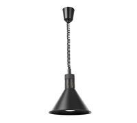 HENDI Lampada termica regolabile in altezza, conica, lampada da cucina per riscaldare gli alimenti, lampada a infrarossi, 230V, 250W, ø275x(H)250mm, Nero, Alluminio