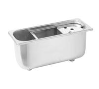 Hendi Lavaggio Porzionatore Gelato, linea di alimentazione idrica da 3/8”, linea di drenaggio da 3/4”, 270x111x(H)115mm, acciaio inox AISI 304, Lava Porzionatori