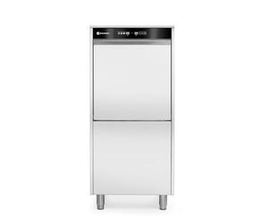 HENDI Lavastoviglie 50x60, per Vassoi e Pentole, Digitale, con Sistema di Dosaggio Del Detersivo e Pompa di Scarico, 400 V, 7100 W, 595x730xH1340 mm