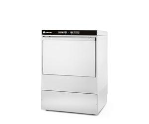HENDI Lavastoviglie industriale, per cestelli 50x50 cm, con comando elettronico, macchina lavapiatti lavabicchieri lavatazze, 400V, 6600W, 570x600x(H)830mm, acciaio inossidabile