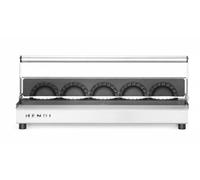 HENDI Macchina per gnocchi, manuale, stampo per la preparazione di 5 dumplings volta, produttore di ravioli, rivestimento antiaderente, pressione uniforme, pressa per ravioli, 470x140x(H)95mm, inox