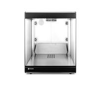 HENDI Macchina scalda nachos, vetrina calda per nachos, tortillas, popcorn, riscaldatore nachos, 230V, 500W, 400x344x(H)525mm, acciaio inox 18/0, vetro temperato fumé, nero