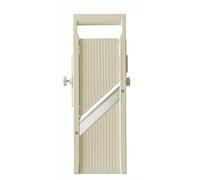 HENDI Mandolina giapponese Shōgun, affettatrice manuale con lama piatta regolabile (1-5mm) e 3 lame dentate per julienne (1/2/8mm), 380x158x(H)47mm, acciaio inox, ABS, PP, beige