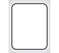 HENDI Matrice, stampo, sigillante, per HENDI 330005 Termosigillatrice di vaschette, guarnizione in silicone nero, adatto per contenitore 227x178mm, alluminio lucidato