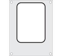 HENDI Matrice, stampo, sigillante, per HENDI 330005 Termosigillatrice di vaschette, guarnizione in silicone nero, adatto per contenitore 187x137mm, alluminio lucidato