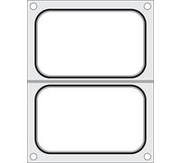 HENDI Matrice, stampo, sigillante, per HENDI 330005 Termosigillatrice di vaschette, guarnizione in silicone nero, adatto per 2 contenitori da 178x113mm ciascuno, alluminio lucidato