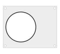 HENDI Matrice, stampo, sigillante, per HENDI 330005 Termosigillatrice di vaschette, guarnizione in silicone nero, adatto per contenitore rotondo ø153 mm, alluminio lucidato