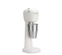 HENDI Frullatore milkshaker, cappuccino freddo, frappè, frullatore per bevande, Incluse 2 ciotole (acciaio inox e policarbonato) e 2 set di 2 agitatori di ricambio, 230V/400W, 170x196x(H)490mm, bianco