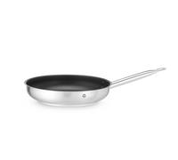 HENDI Padella da Friggere senza Coperchio, Rivestimento Antiaderente, Fondo Sandwich, Adatta per Gas, Elettrico, Ceramica, Induzione, Manico Lungo Isolante, Ø280x(H) 50mm, Inox e Alluminio