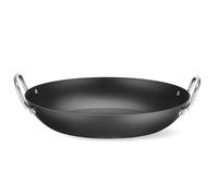 HENDI Padella da portata, con due manici, adatta per induzione e forno fino a 250°C, fondo: ø170mm, piatto, teglia, vassoio da portata, padella per arrosti, 280x243x(H)78mm, acciaio al carbonio