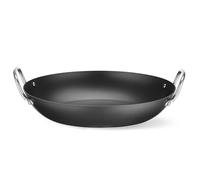 HENDI Padella da portata, con due manici, adatta per induzione e forno fino a 250°C, fondo: ø185mm, piatto, teglia, vassoio da portata, padella per arrosti, 297x264x(H)78mm, acciaio al carbonio