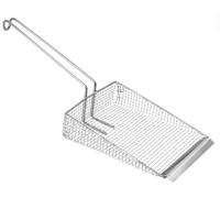 HENDI Paletta per patatine fritte, chips, schiumarola, cucchiaio per friggitrice con manico ergonomico in fili di ferro 150 mm, utensile da cucina professionale, 455x160x(H)190mm mm, acciaio inox