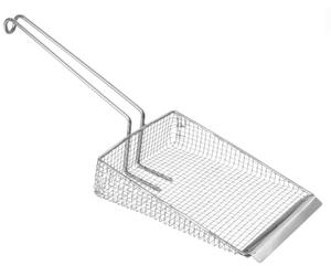 HENDI Paletta per patatine fritte, chips, schiumarola, cucchiaio per friggitrice con manico ergonomico in fili di ferro 150 mm, utensile da cucina professionale, 455x160x(H)190mm mm, acciaio inox