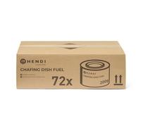 HENDI Pasta combustibile, in lattina, senza fuliggine e inodore, tempo di combustione ±3 ore, 72 pezzi, gel combustibile, per riscaldare i cibi, per chafing dish, scaldavivande, 200g