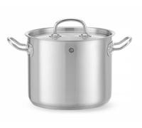 HENDI Pentola alta, con coperchio con fori per il rilascio del vapore, calderone, casseruola, tegame, adatta a tutte le fonti di calore, lavabile in lavastoviglie, 5L, ø200x(H)160mm, acciaio inox