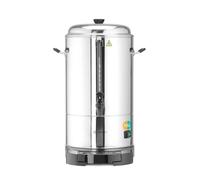 HENDI Percolatore, Parete Doppia, Filtro Integrato, Rubinetto Antigoccia, per Caffè Macinato Grosso, Senza Filtro di Carta, 10L, 230V, 1500W, 386x393x(H)576mm, Acciaio Inox 18/0