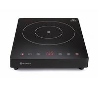 HENDI Piano cottura a induzione portable, fornello induzione, controlli touch sensitive, funzione timer, intervallo di temperatura 35-240 °C, 230 V, 2000 W, 293x373x(H)56 mm, nero, acciaio inox