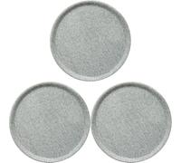 HENDI Piatto per pizza rotondo, piatto portapizza, porcellana, motivo: granito, adatto a microonde e lavastoviglie, ⌀330 mm, grigio (Confezione da 3)