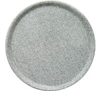 HENDI Piatto per pizza rotondo, piatto portapizza, porcellana, motivo: granito, adatto a microonde e lavastoviglie, ⌀310 mm, grigio