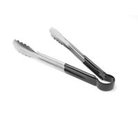 HENDI Pinze da portata HACCP, manico rivestito nei colori HACCP, pinze da cucina, pinze per alimenti, pinze per barbecue, pinze da servizio, 300 mm, in acciaio inox, nero