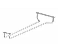 HENDI Porta bicchieri, BarUp, sotto un cabinet, appendibicchieri per vino, supporto per bicchieri, portaoggetti per appendere bicchieri capovolti, 1 fila, 395x115x(H)30mm, acciaio inox