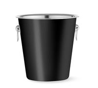 HENDI Raffreddatore per bottiglie di champagne e vino, BarUp, con manici, 3,3L, refrigeratore per bevande, secchiello ghiaccio, contenitore per champagne, vini, ø220x(H)190mm, nero, acciaio inox