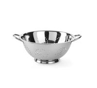 HENDI Scolapasta da cucina, cestello, colino, per cucinare e lavare pasta, verdure, frutta, insalate, rotondo, forato, con base e 2 maniglie, ø340x(H)160 mm, acero inoxidable