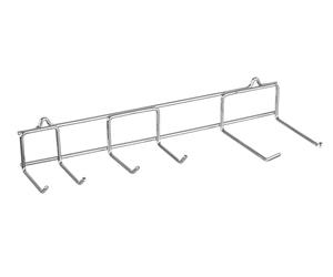 HENDI Supporto di montaggio e stoccaggio da parete, rastrelliera porta blocchi motore frullatori ad immersione e accessori, pratico e facile da montare, porta accessori a muro,365x130x(H) 70mm, inox