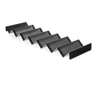 HENDI Supporto forato per panini, espositore in alluminio nero, capacità 7 pezzi, 580x170x(H)40mm