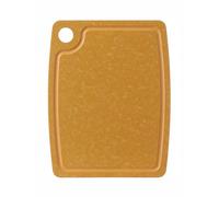 HENDI Tagliere, con scanalatura antisgocciolamento, foro per appendere e piedini antiscivolo in silicone, tagliere da cucina, 440x325x(H)6mm, fibra di legno composita, marrone